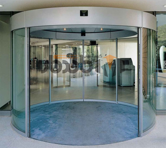 درب اتوماتیک شیشه نیم دایره 