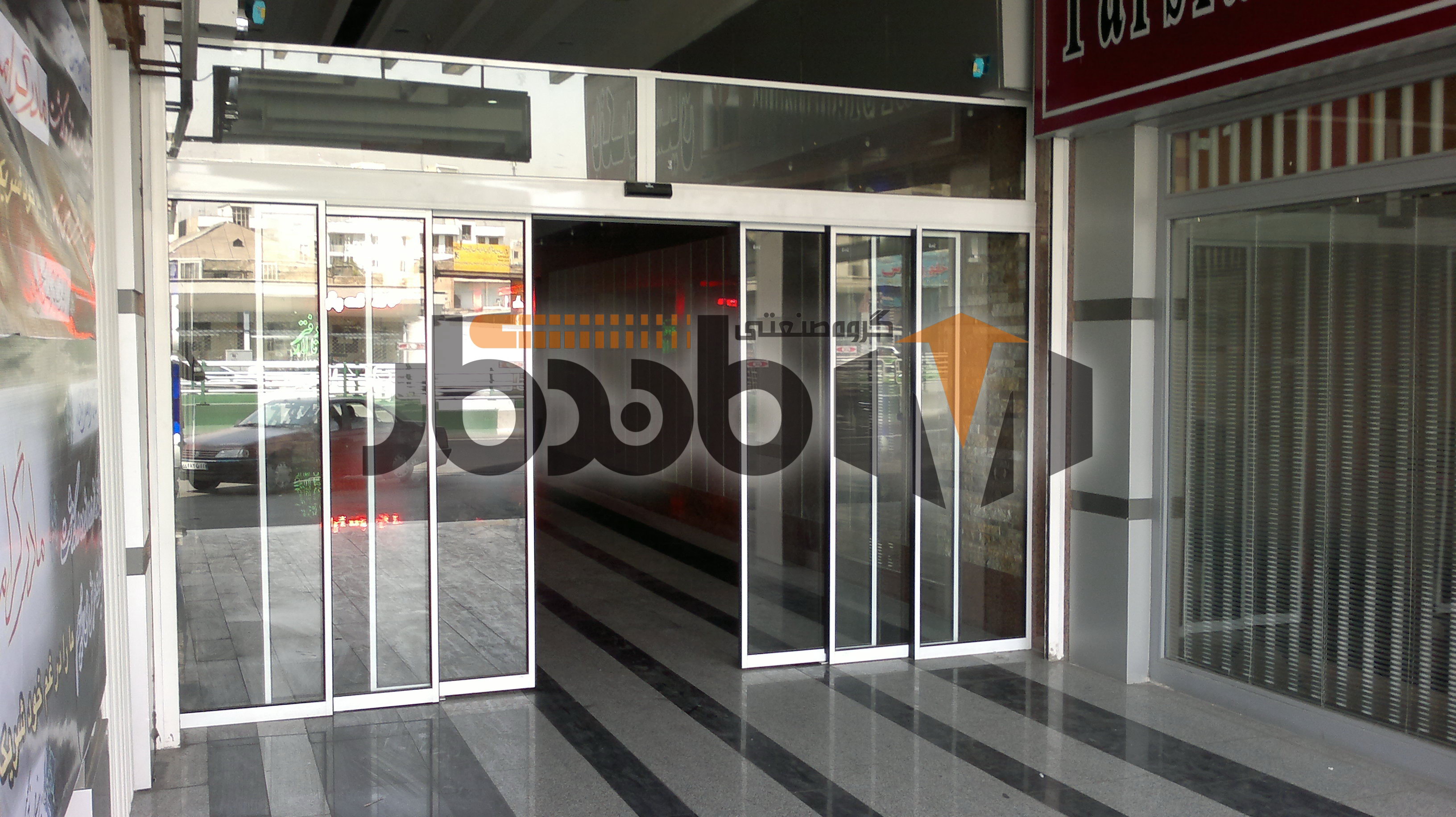 درب اتوماتیک شیشه ای تلسکوپی